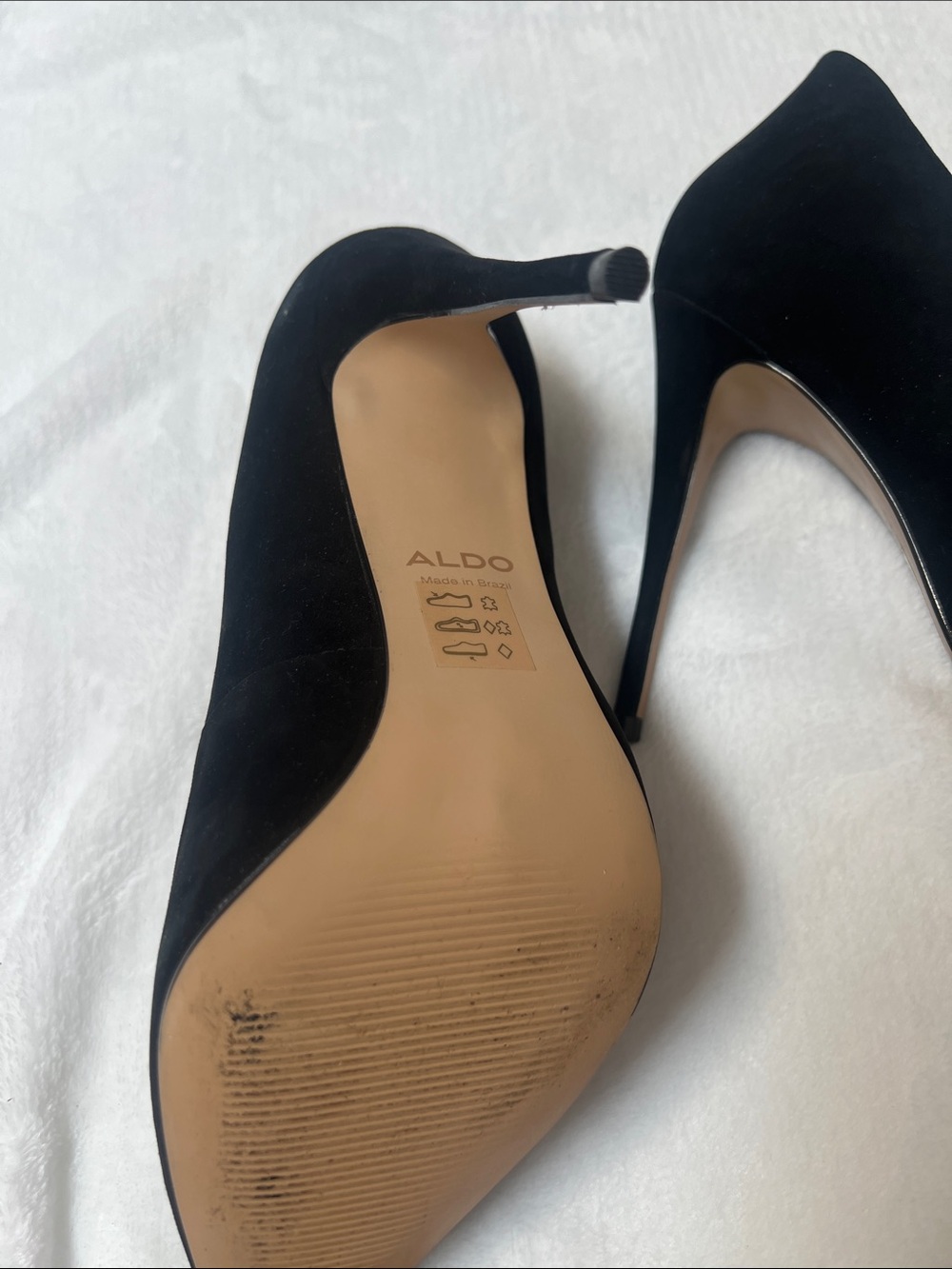 Aldo Black Suede Pointed-Toe Pumps - Picture 2 of 3